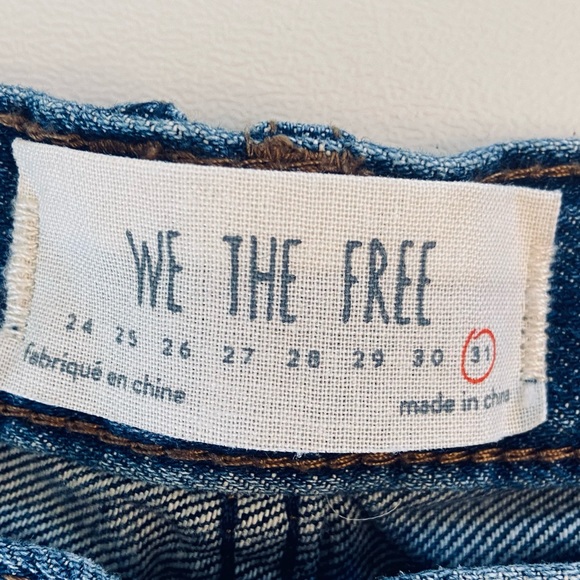 Free People We The Free Good Vibrations High Rise Cut Off Shorts Size 31 - Picture 9 of 10